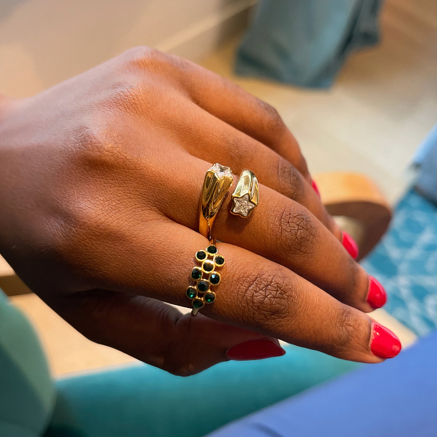 Bague Charmante | Acier inoxydable et zircon