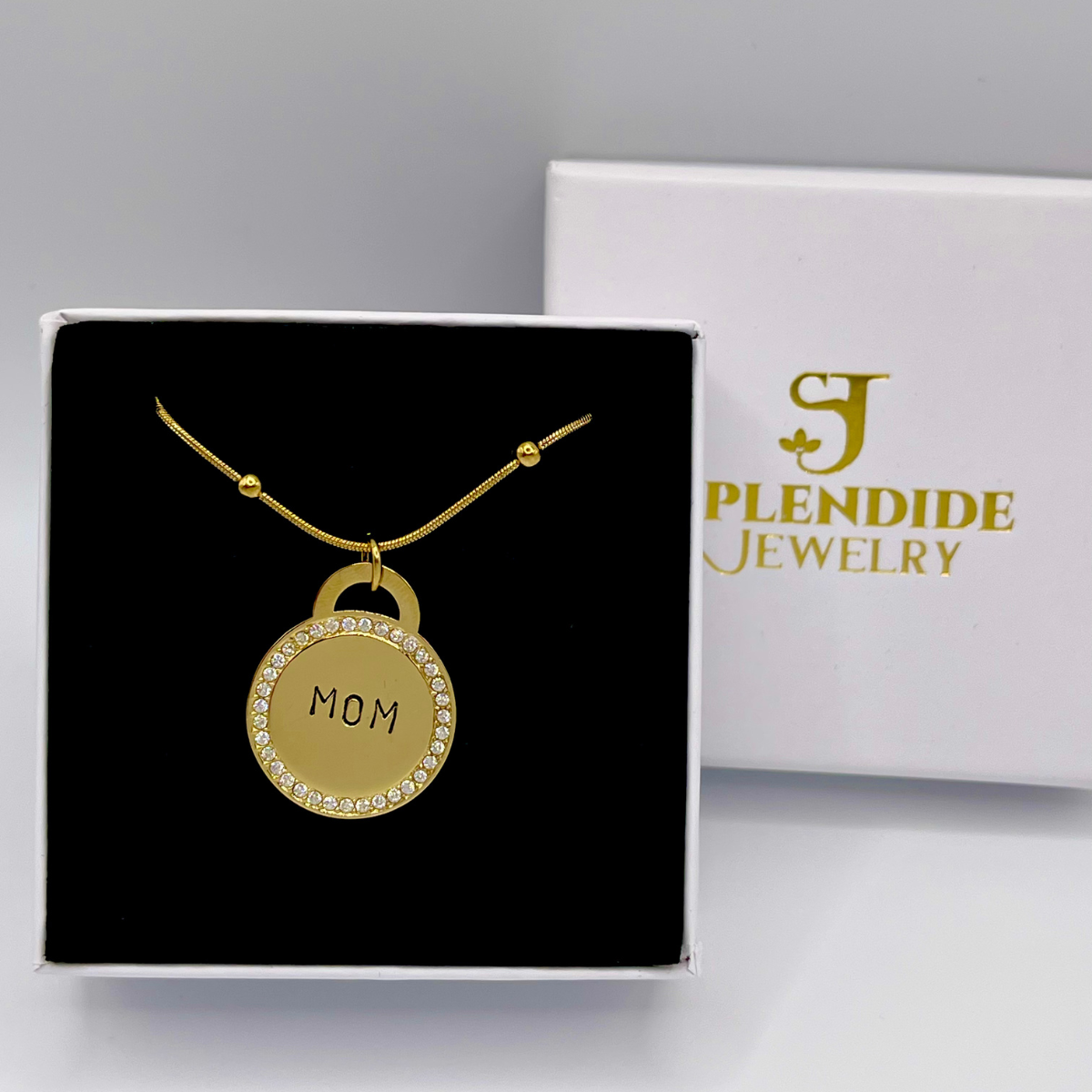 Collier Mom| Acier inoxydable Zircon