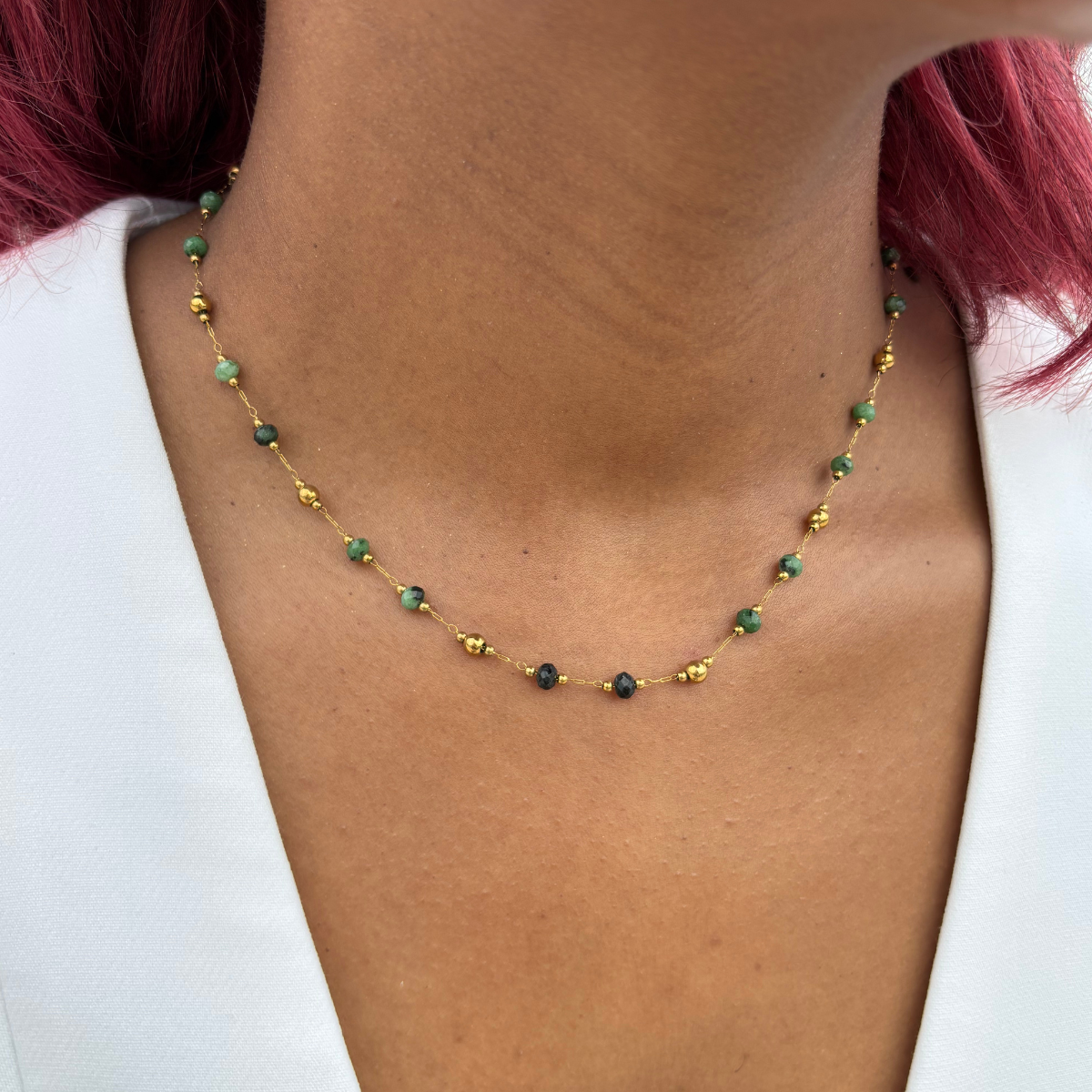Collier Toress | Pierres naturelles et acier inoxydable