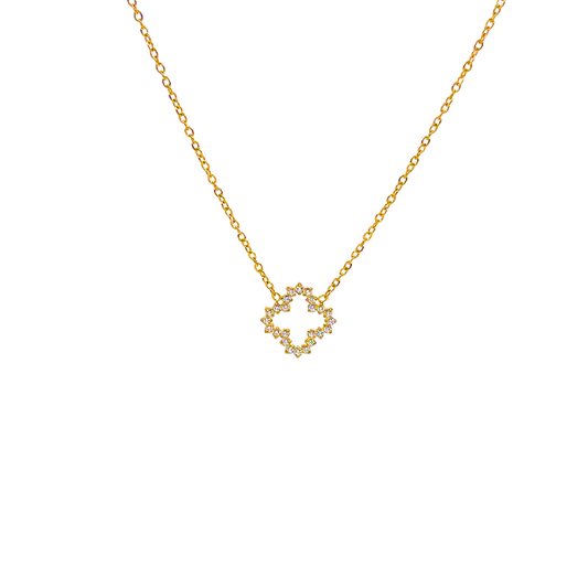 Collier Daisy | Trèfle avec strass