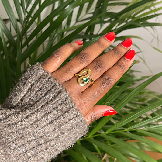 Bague Denise | Acier inoxydable et Zircon