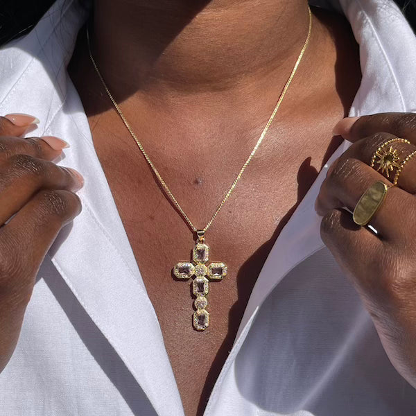 Collier Ray | croix en Acier inoxydable