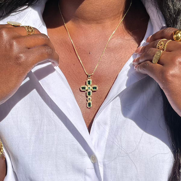 Collier Ray | croix en Acier inoxydable