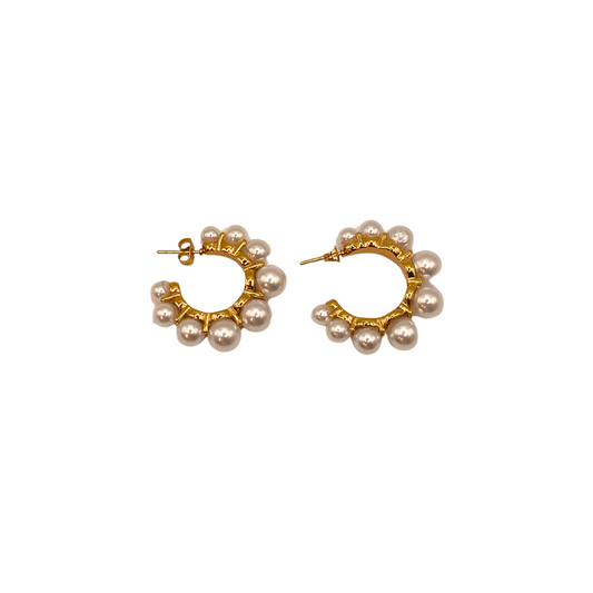 Boucles Juliette | Acier inoxydable et perles