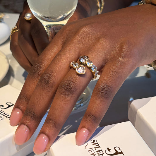 Bague Lucile | Acier inoxydable et zirconium