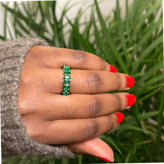 Bague Russelle | Acier inoxydable et zircon