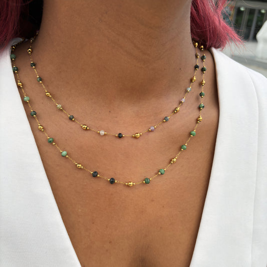 Collier Toress | Pierres naturelles et acier inoxydable